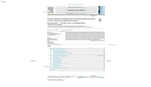 Survey on hardware implementation of random number generators on FPGA: Theory and experimental analyses
